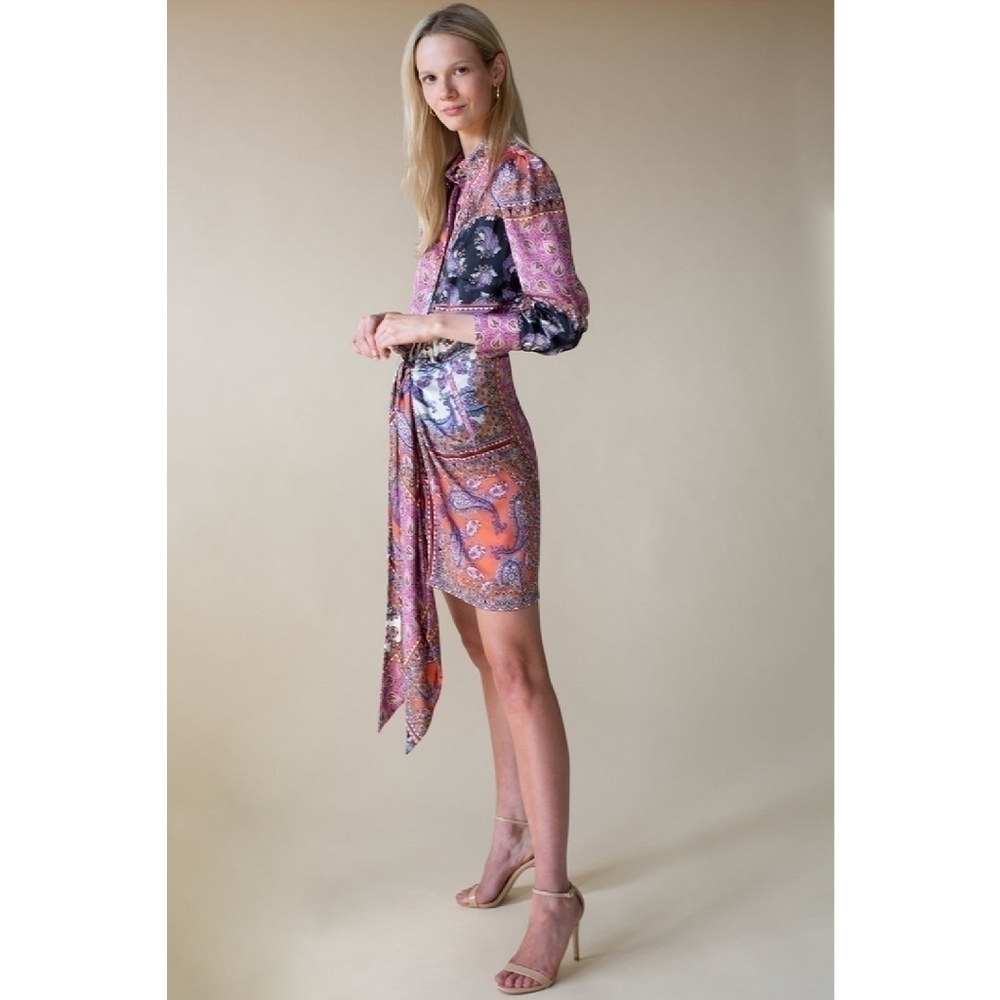 𝅺petersyn Agnes Paisley Print Shirt Dress NWT - Picture 6 of 14